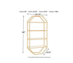 Elea Wall Shelf Black/Natural 4 Rack - Ornate Home