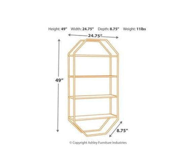 Elea Wall Shelf Black/Natural 4 Rack - Ornate Home