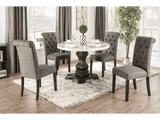 Elfredo Antique Black, & Gray 5pc Dining Room Set - Ornate Home