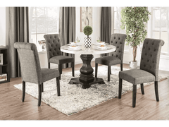 Elfredo Antique Black, & Gray 5pc Dining Room Set - Ornate Home