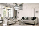 Elicia Silver Stationary Sofa & Loveseat 2pc - Ornate Home