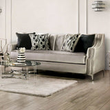 Elicia Silver Stationary Sofa & Loveseat 2pc - Ornate Home