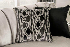 Elicia Silver Stationary Sofa & Loveseat 2pc - Ornate Home