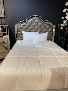Eliora Silver & Mirrored Cal. King Bed - Ornate Home