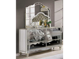 Eliora Silver & Mirrored Dresser and Mirror - Ornate Home