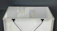 Eliora Silver & Mirrored Nightstand w/ USB Plug - Ornate Home