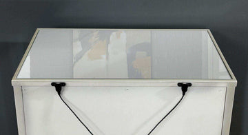 Eliora Silver & Mirrored Nightstand w/ USB Plug - Ornate Home