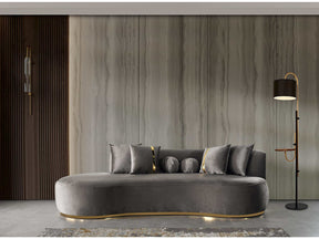 Ella Gray Velvet Chaise Lounge - Ornate Home