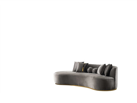 Ella Gray Velvet Chaise Lounge - Ornate Home
