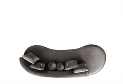 Ella Gray Velvet Chaise Lounge - Ornate Home