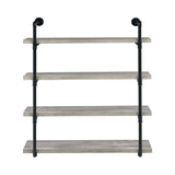 Elmcrest Black & Grey Driftwood 40" Wall Shelf - Ornate Home