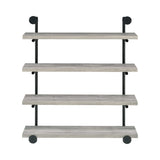Elmcrest Black & Grey Driftwood 40" Wall Shelf - Ornate Home