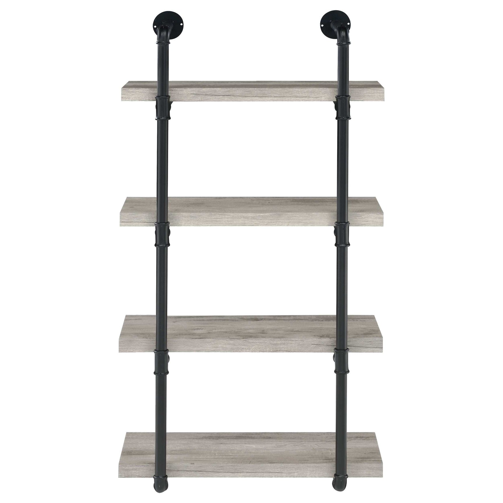 Elmcrest Grey Driftwood / Black 24"W Wall Shelf - Ornate Home