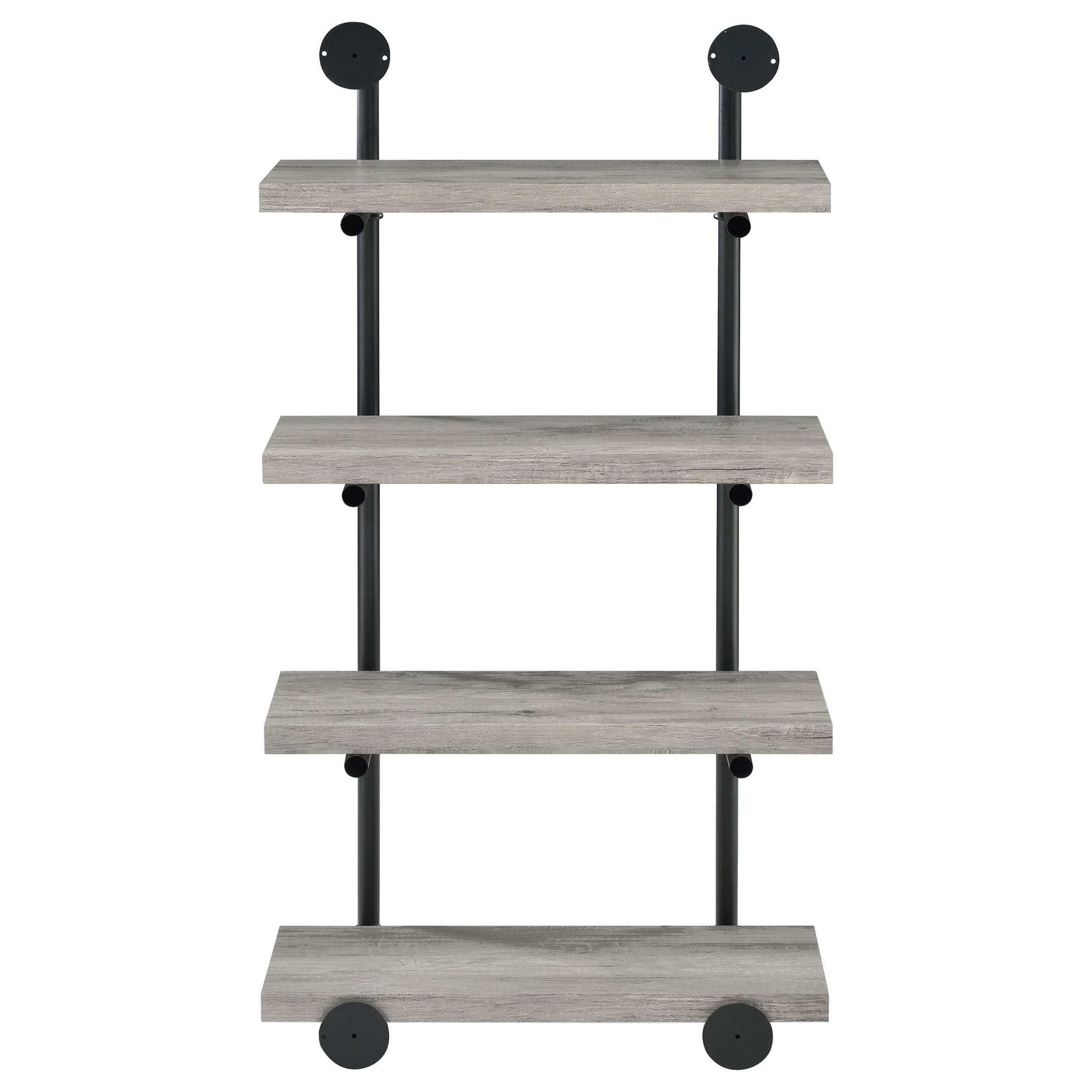 Elmcrest Grey Driftwood / Black 24"W Wall Shelf - Ornate Home