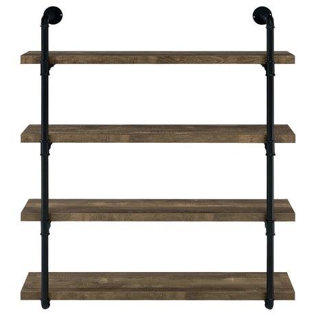 Elmcrest Rustic Oak / Black 4 "W Wall Shelf - Ornate Home