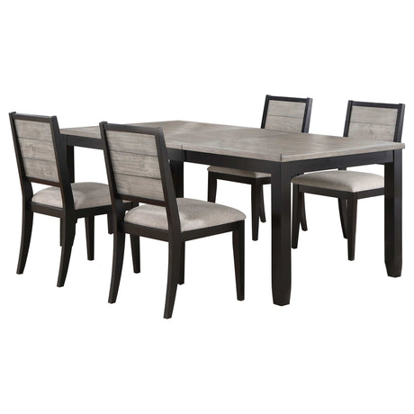 Elodie Grey / Black 5 Pc Dining Set - Ornate Home