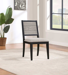 Elodie Grey / Black Side Chair (Set of 2) - Ornate Home