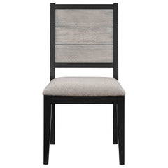 Elodie Grey / Black Side Chair (Set of 2) - Ornate Home