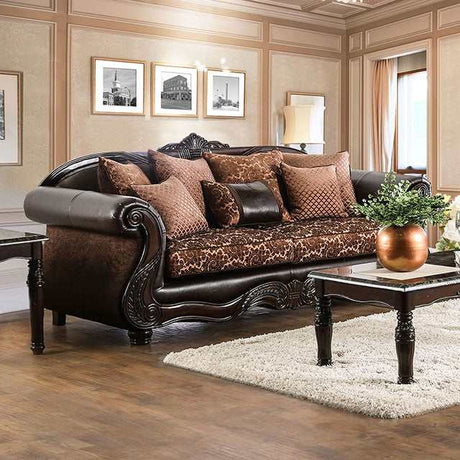 Elpis Brown/Espresso Sofa - Ornate Home
