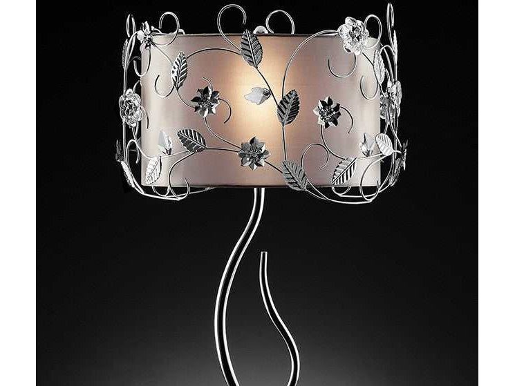 Elva Silver/Chrome Table Lamp, - Ornate Home