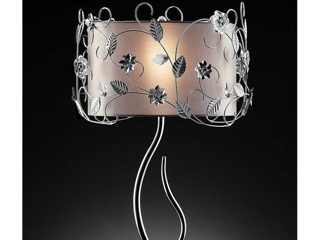 Elva Silver/Chrome Table Lamp, - Ornate Home