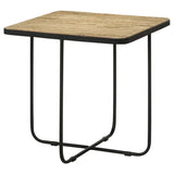 Elyna Beige / Matt Black Side Table - Ornate Home