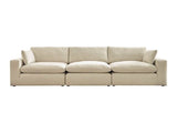 Elyza Linen 3pc Sectional Sofa - Ornate Home