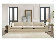Elyza Linen 3pc Sectional Sofa - Ornate Home