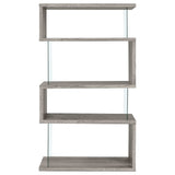 Emelle Grey Driftwood / Clear Bookcase - Ornate Home