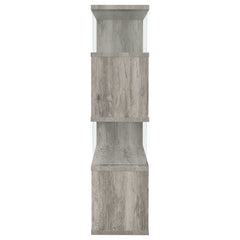 Emelle Grey Driftwood / Clear Bookcase - Ornate Home