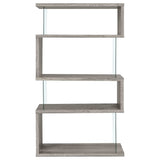 Emelle Grey Driftwood / Clear Bookcase - Ornate Home