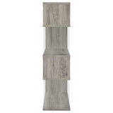Emelle Grey Driftwood / Clear Bookcase - Ornate Home