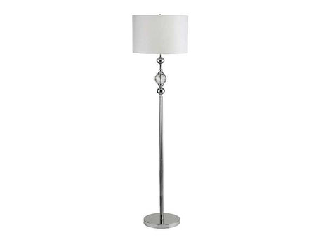 Emi White/Silver Floor Lamp - Ornate Home