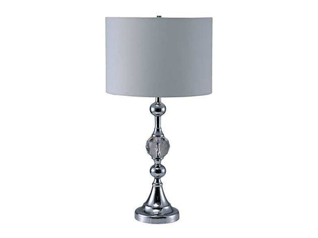 Emi White/Silver Table Lamp - Ornate Home