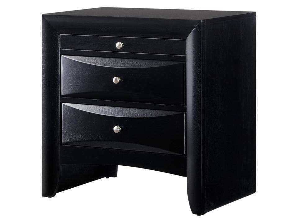 Emily Black Nightstand - Ornate Home