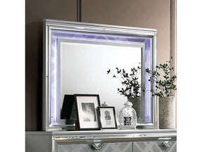 Emmeline Silver Mirror w/ LED Lights - Ornate Home
