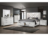 Emmeline White 5 Pc Queen Bedroom Set - Ornate Home