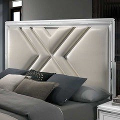Emmeline White Eastern King Bed - Ornate Home