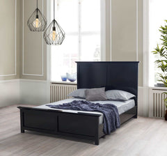 Erika Black 4-Piece Queen Bedroom Set - Ornate Home