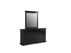 Erika Black 4-Piece Queen Bedroom Set - Ornate Home