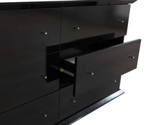 Erika Black 4-Piece Queen Bedroom Set - Ornate Home