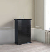 Erika Black 4-Piece Queen Bedroom Set - Ornate Home