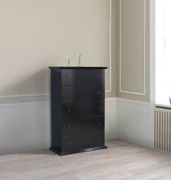 Erika Black 4-Piece Queen Bedroom Set - Ornate Home
