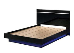 Erlach Black & Chrome Cal. King Panel Bed - Ornate Home