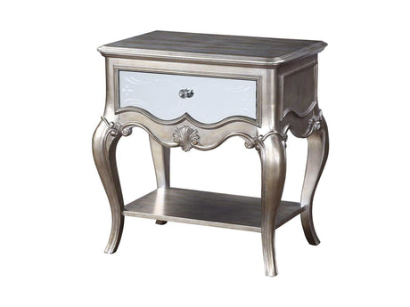 Esteban Antique Champagne Nightstand / 1 Drw. - Ornate Home