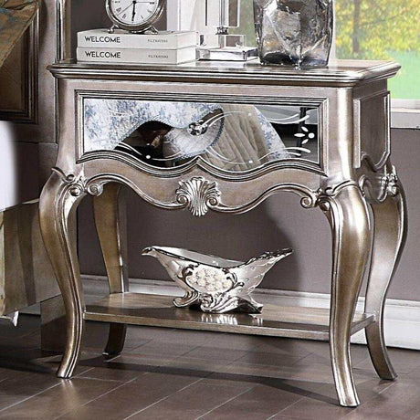 Esteban Antique Champagne Nightstand / 1 Drw. - Ornate Home