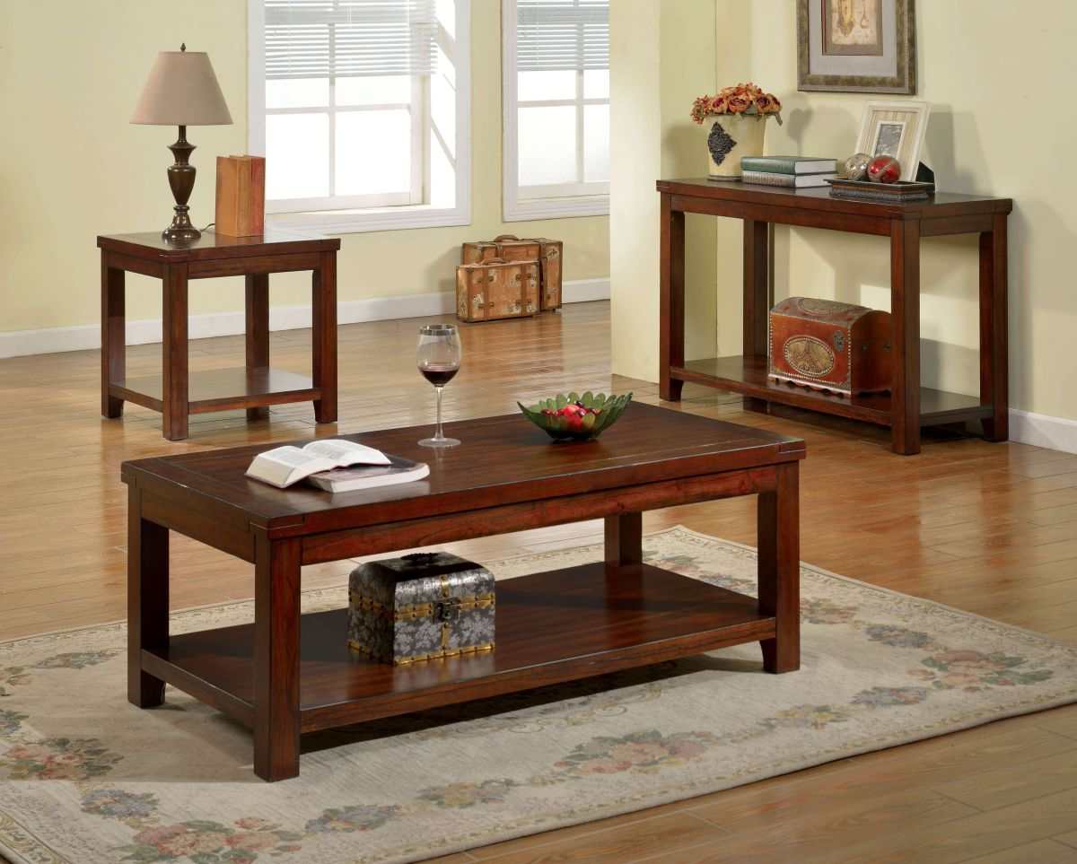 Estell Dark Cherry End Table - Ornate Home