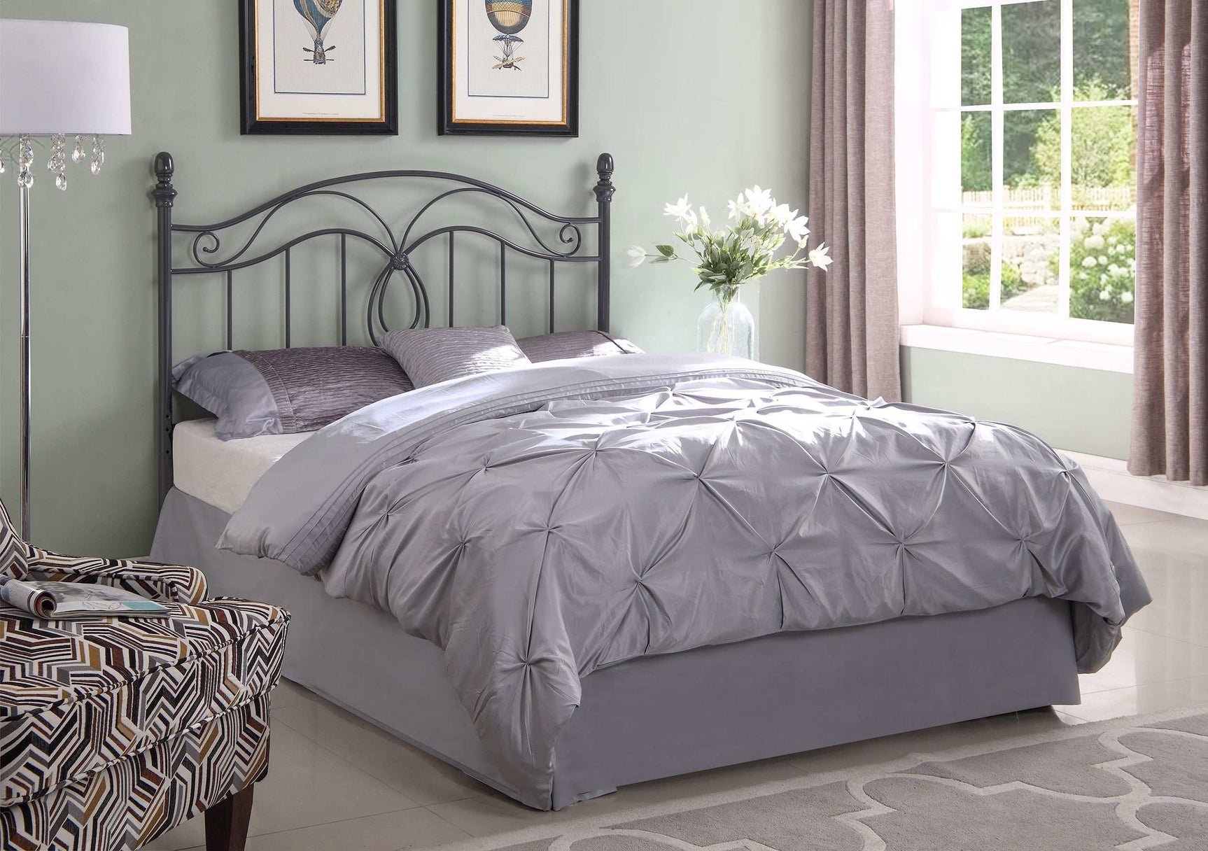 Evan Dark Grey Queen / Full Headboard - Ornate Home