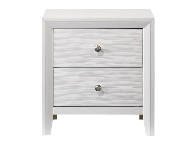 Evan White Nightstand - Ornate Home