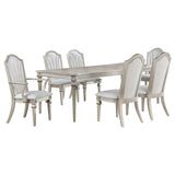 Evangeline Silver Oak/ Ivory 7 Pc Dining Set - Ornate Home